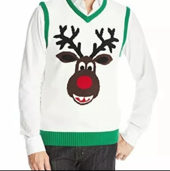 Reindeer Ugly Sweater Vest Christmas Ugly Christmas Sweater
